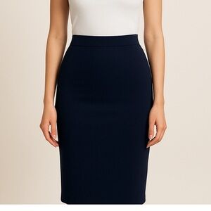 Navy Pencil Skirt